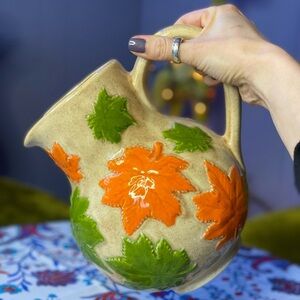 Vintage 1974 Autumn Leaf Pitcher